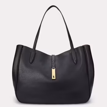 Polo Ralph Lauren - Polo ID Leather Large Tote - Black