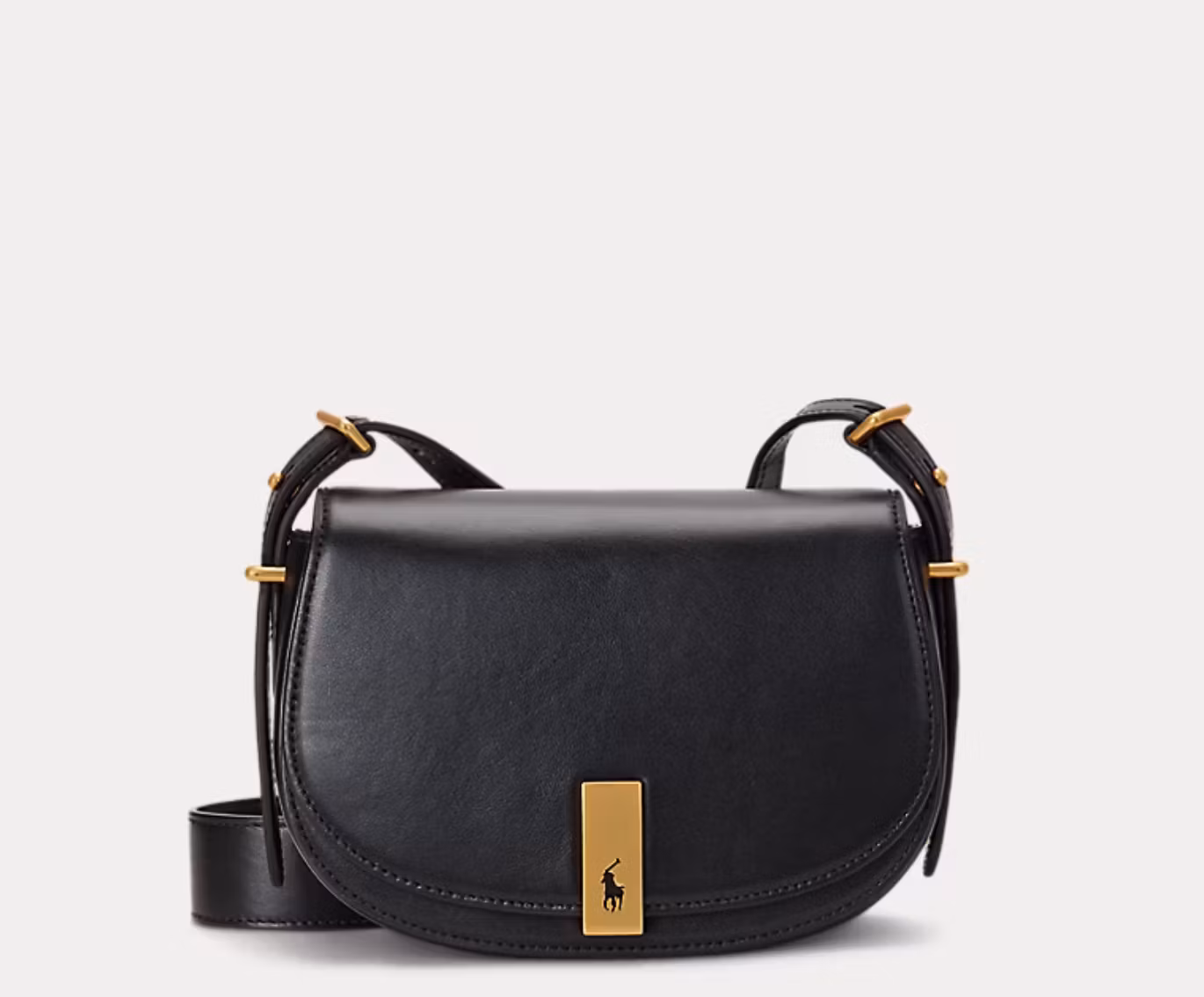 Polo Ralph Lauren - Polo ID Calfskin Mini Saddle Bag - Black