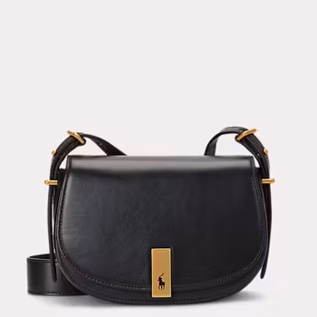 Polo Ralph Lauren - Polo ID Calfskin Mini Saddle Bag - Black