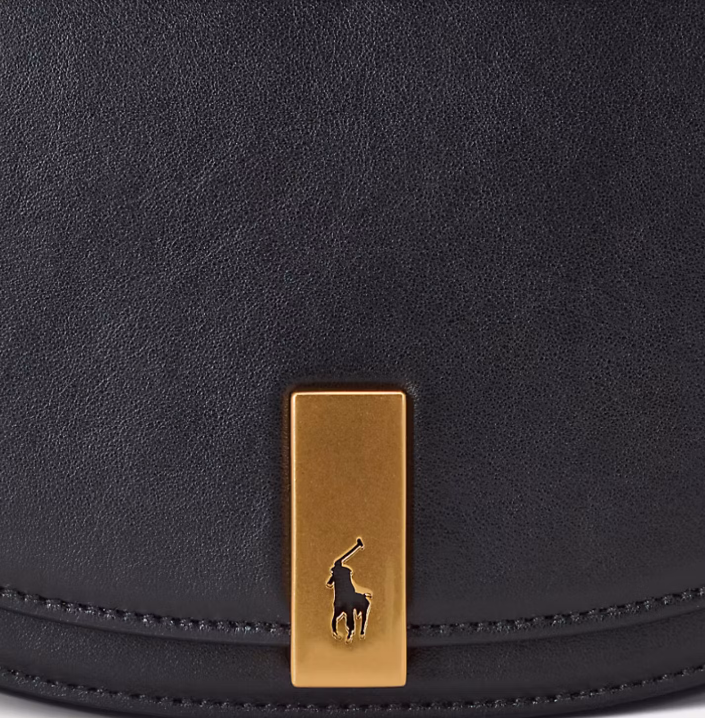 Polo Ralph Lauren - Polo ID Calfskin Mini Saddle Bag - Black