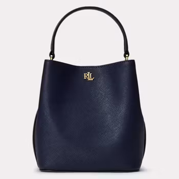 Lauren Ralph Lauren - Crosshatch Small Reese Bucket Bag - Refined Navy