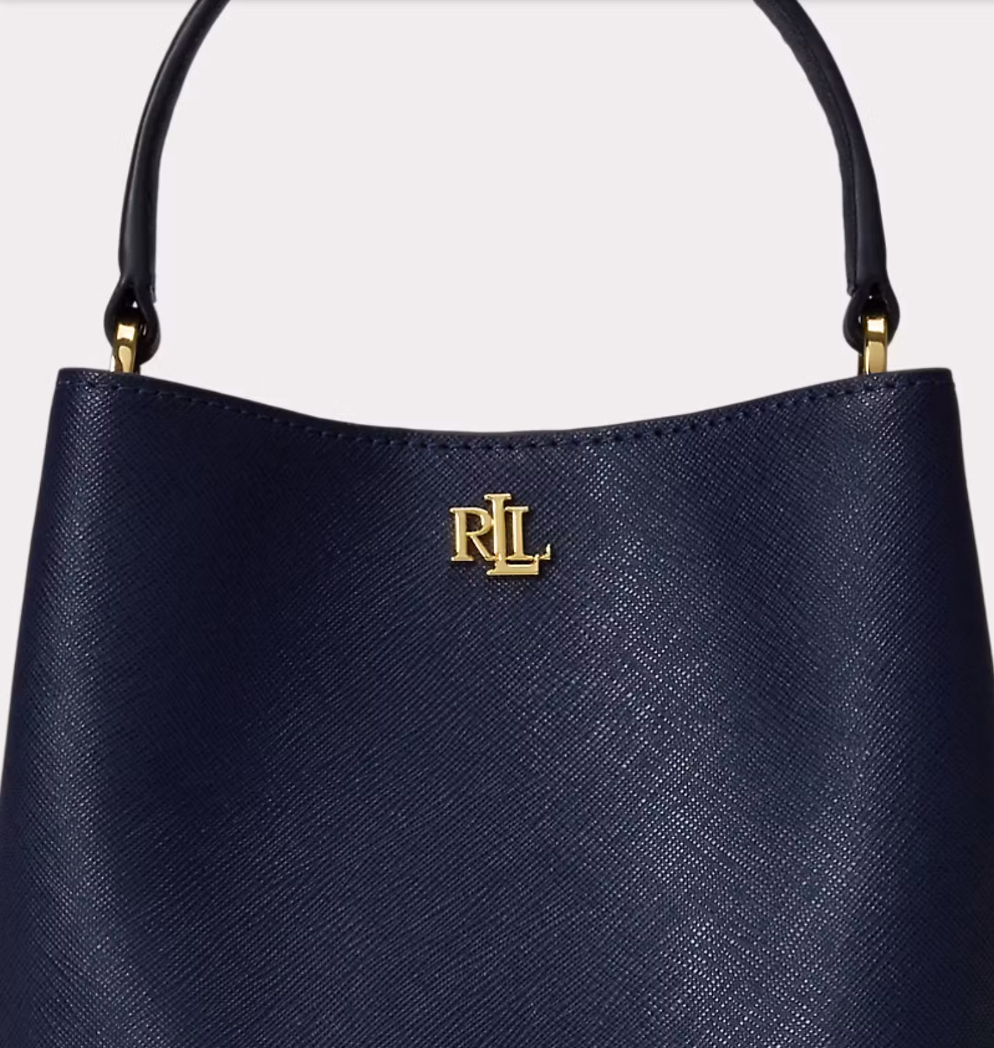 Lauren Ralph Lauren - Crosshatch Small Reese Bucket Bag - Refined Navy