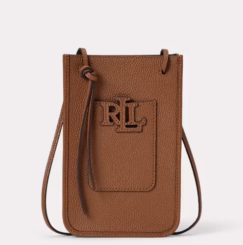 Ralph Lauren - Lauren - Pebbled Cameryn Crossbody Tech Case - Lauren Tan