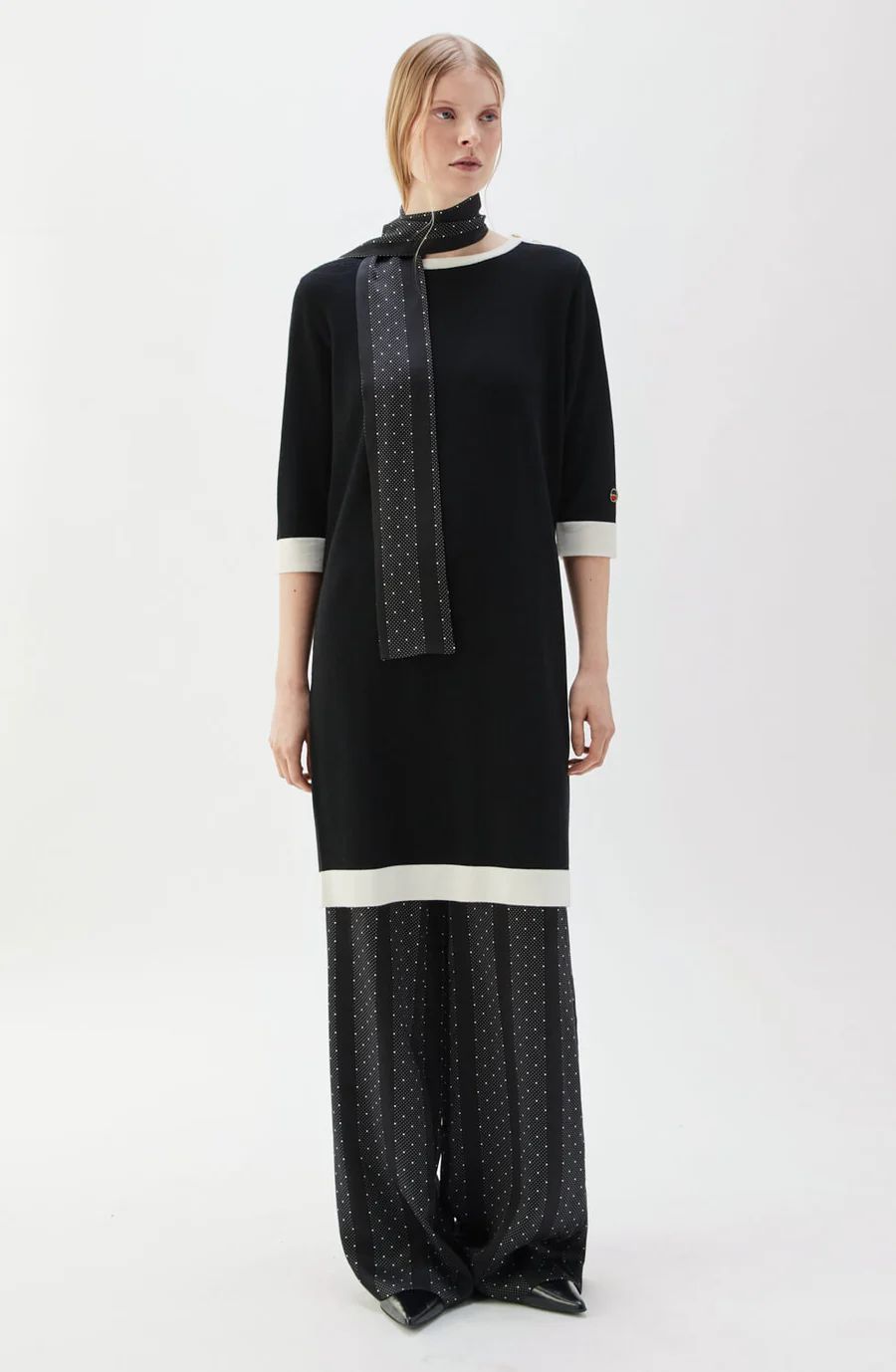 Busnel - NOUR DRESS - BLACK/ECRU