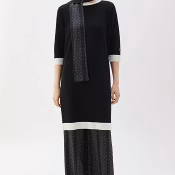 Busnel - NOUR DRESS - BLACK/ECRU