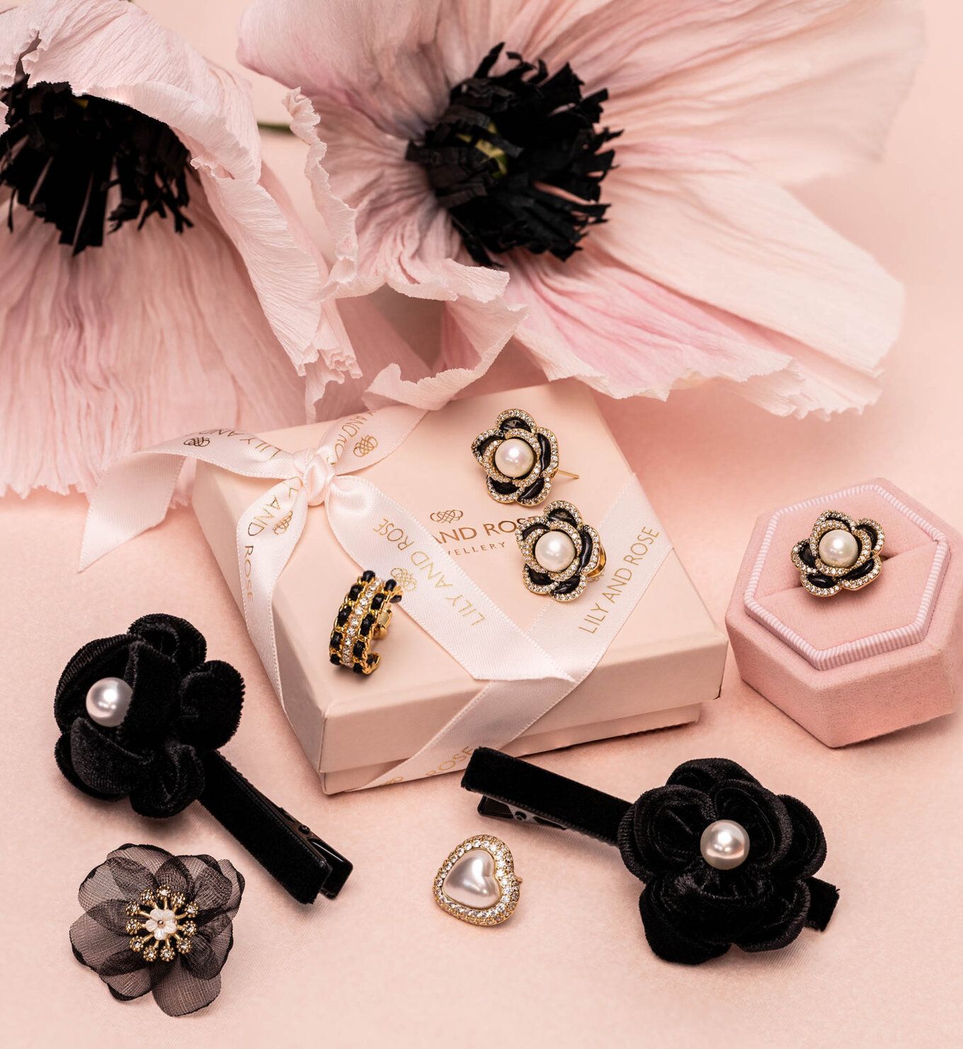 Lily and Rose - COCO HOOPS – JET / GOLD