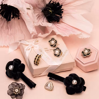 Lily and Rose - COCO HOOPS – JET / GOLD