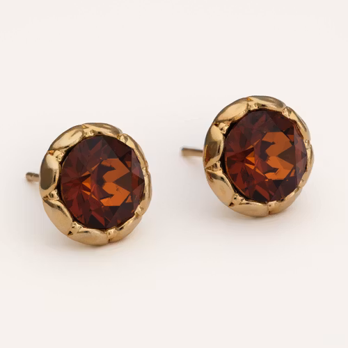 Lily and Rose - MISS VICTORIA STUD EARRINGS – SMOKED AMBER (LIMITED)