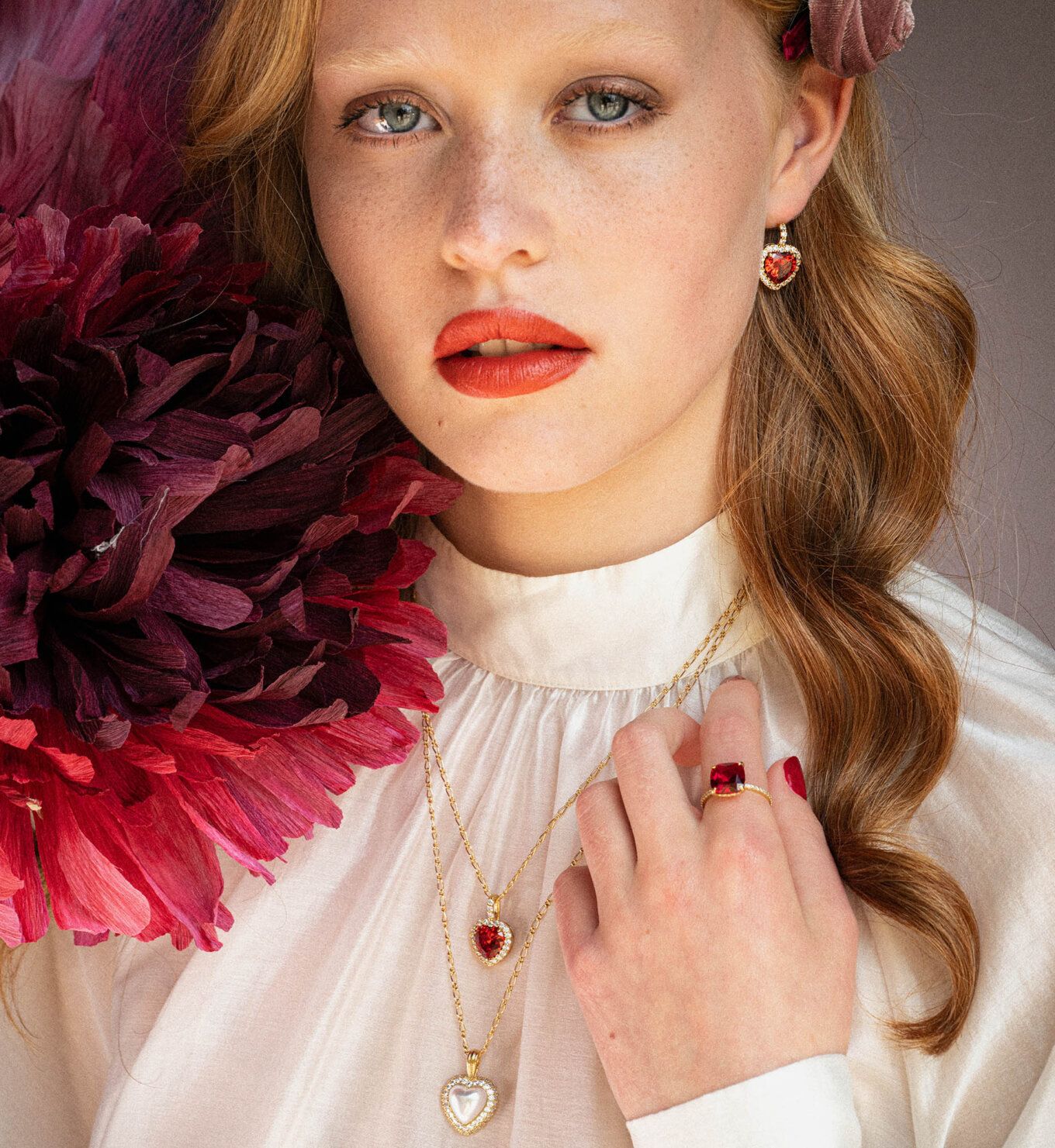 Lily and Rose - VELVET ROSE HAIR PINN – PINK / AMBER