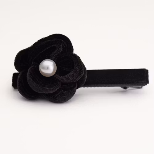 Lily and Rose - COCO VELVET HAIR PINN – BLACK / IVORY