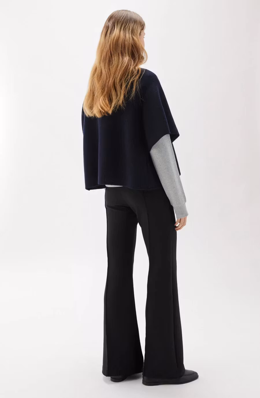 Busnel - LISALOU CABLEKNIT COLLAR CAPE - MARINE
