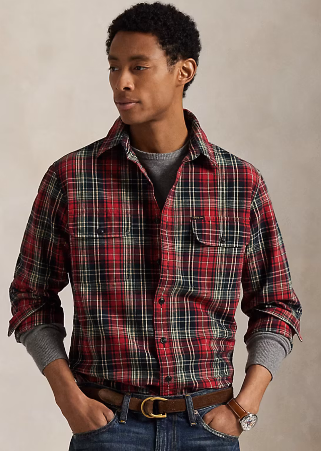 Polo Ralph Lauren - Classic Fit Plaid Oxford Workshirt - Red Black Multi