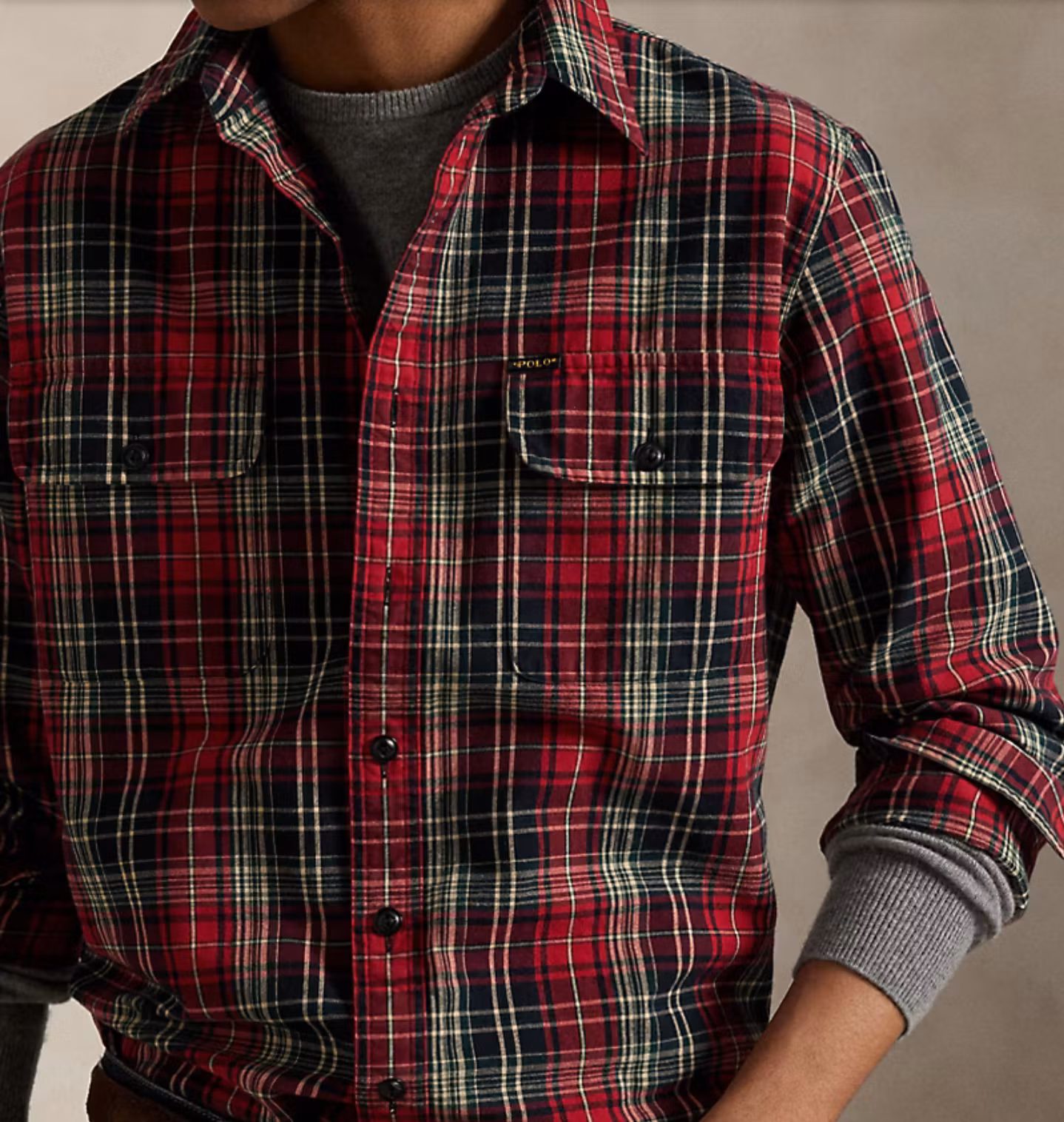 Polo Ralph Lauren - Classic Fit Plaid Oxford Workshirt - Red Black Multi