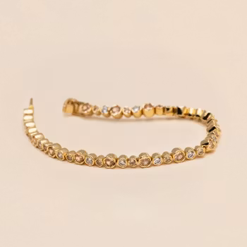 Ylva Li - HERMES TENNIS BRACELET – CRYSTAL / CHAMPAGNE