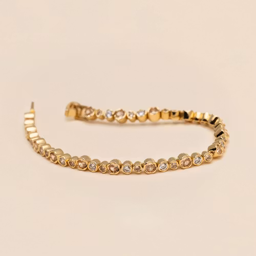 Ylva Li - HERMES TENNIS BRACELET – CRYSTAL / CHAMPAGNE