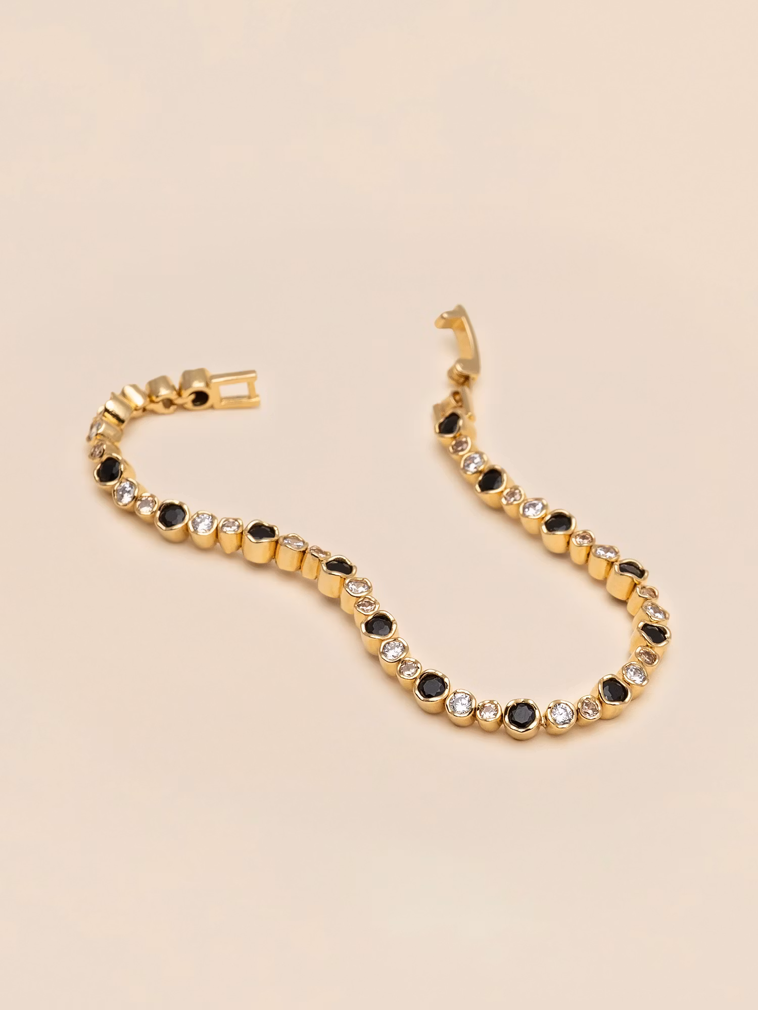Ylva Li - HERMES TENNIS BRACELET – NOIR / CHAMPAGNE