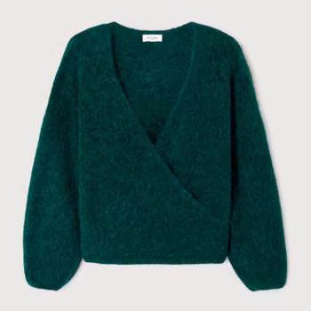 American Vintage - WOMEN'S JUMPER NUNY - BLACK MARBLED CYPRESS