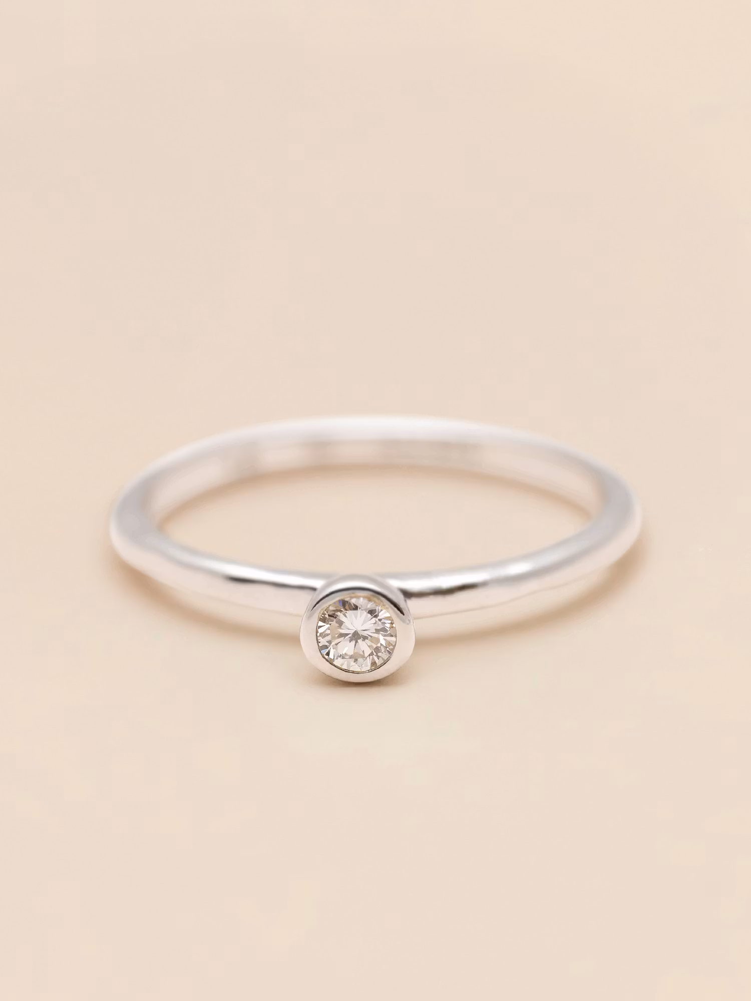 Ylva Li - ESSENTIAL DIAMOND RING – SILVER – 0.13 CARAT