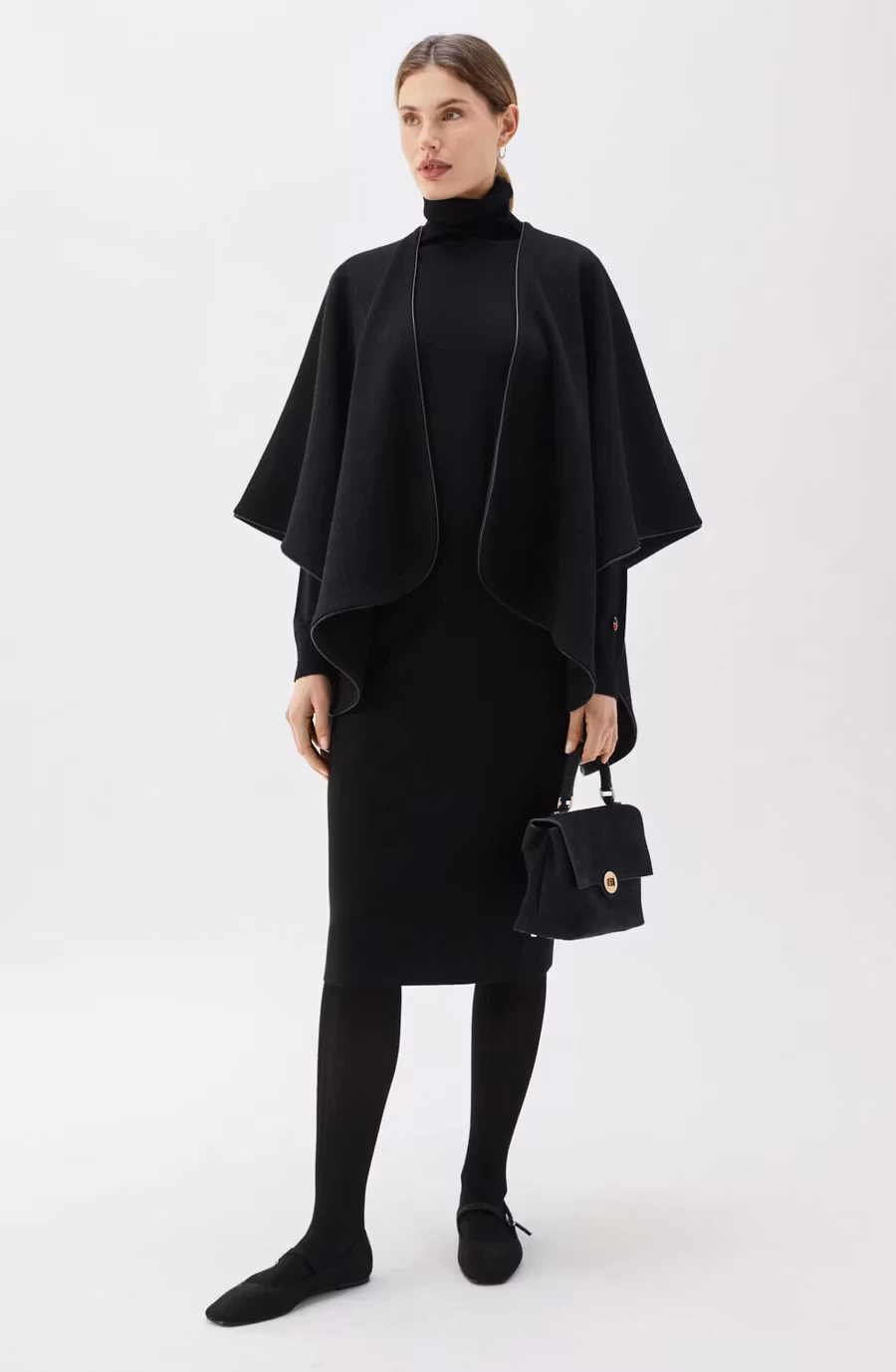 Busnel - MIO PONCHO PIPING - SVART