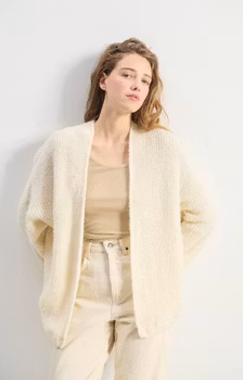 American Vintage - WOMEN'S CARDIGAN EAST - MELANGE PEARL