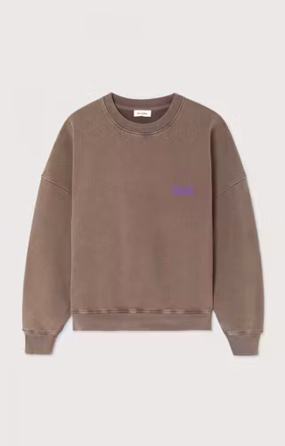 American Vintage - WOMEN'S SWEATSHIRT PLIZZY - Chestnut