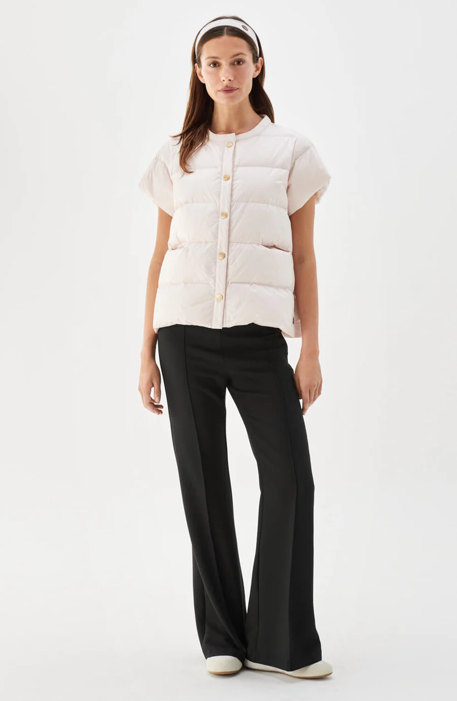 Busnel - INDIE KORTÄRMAD DUNVÄST - LJUSROSA