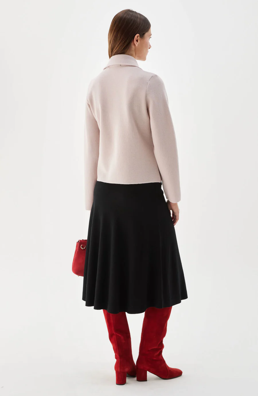 Busnel - INDRA STICKAD JACKA I ULL - LJUSROSA