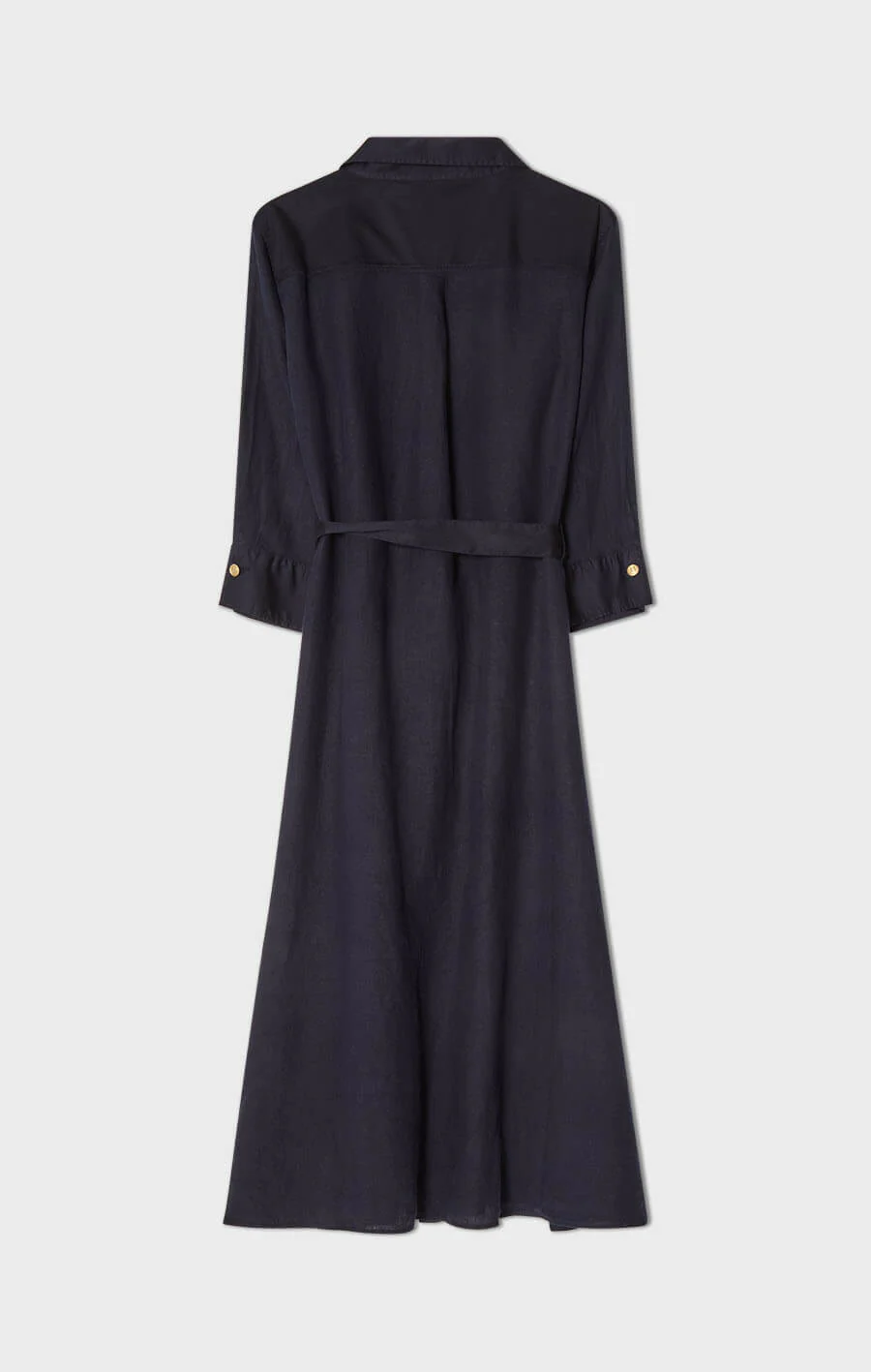 Busnel - NALA MIDIKLÄNNING I LINNE - MÖRKBLÅ