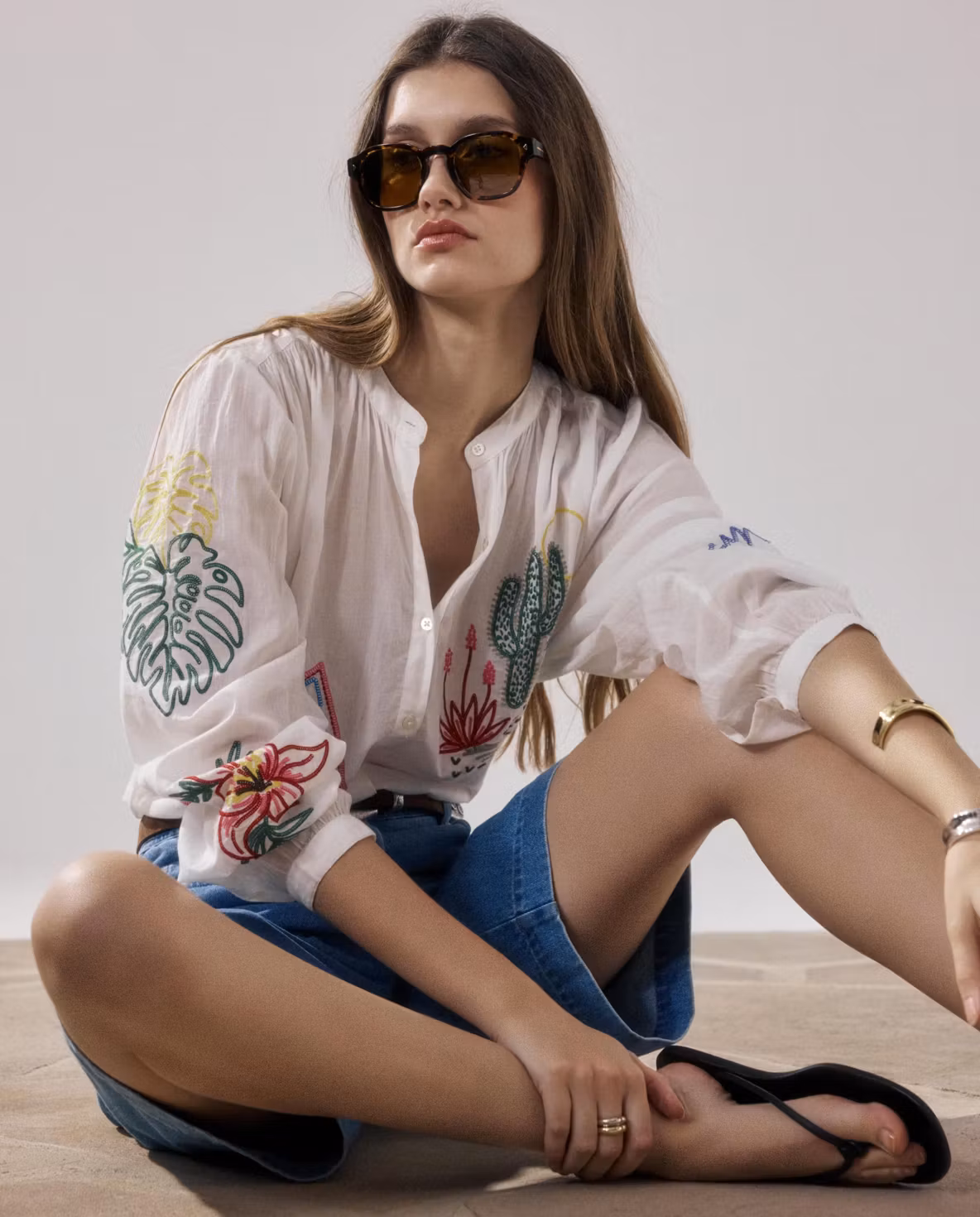 Hartford - CAMICIA DONNE VOILE DI COTONE ECRU CIELO