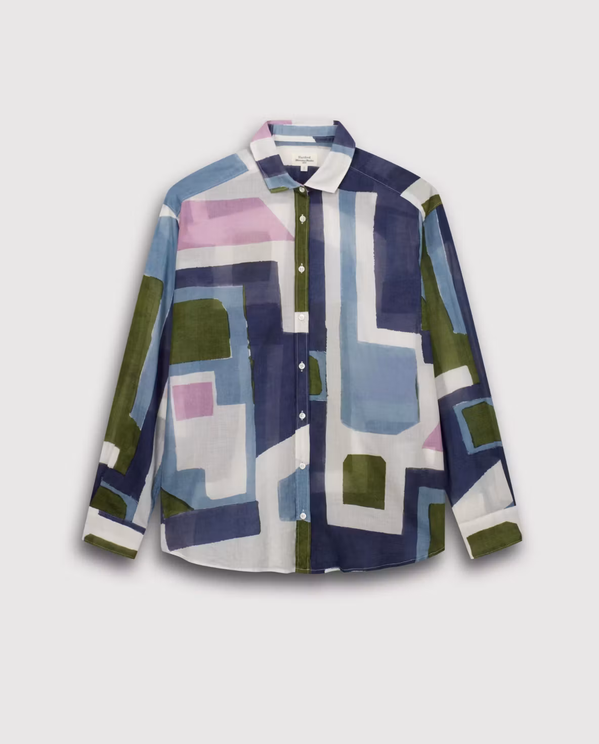 Hartford - CHARLOT SHIRT - White & Blue