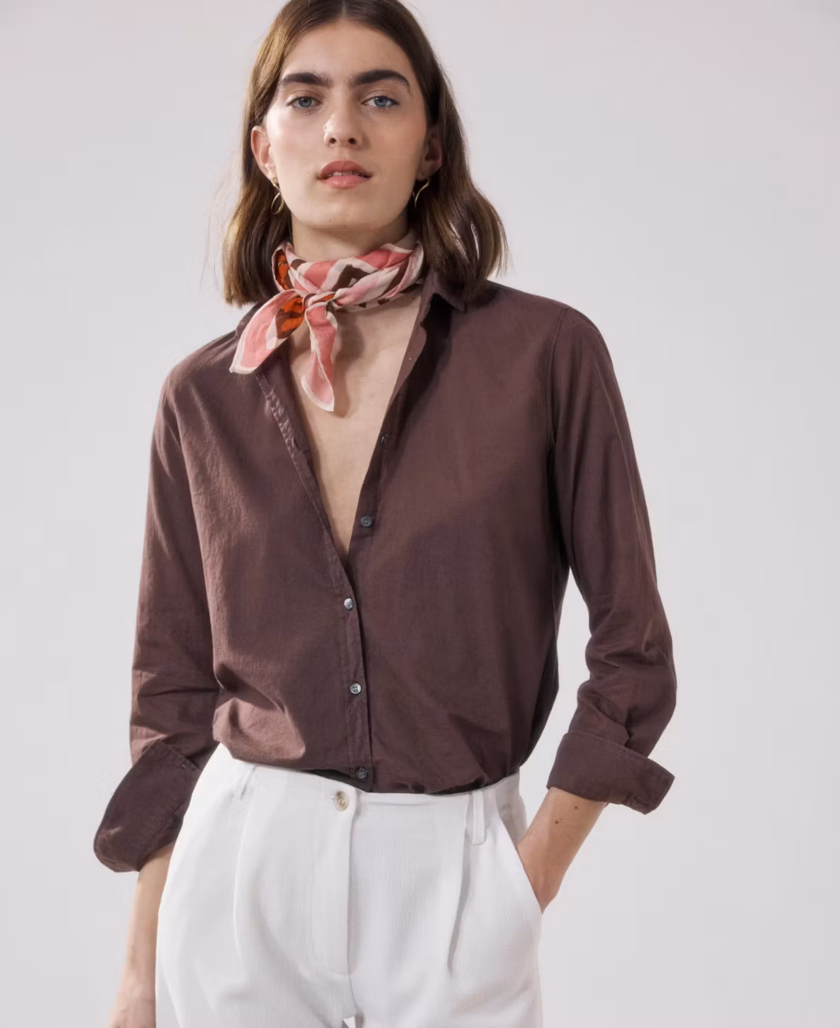 Hartford - BANDANA HIBISCUS - BANDANA FEMME EN COTON ROSE HIBISCUS