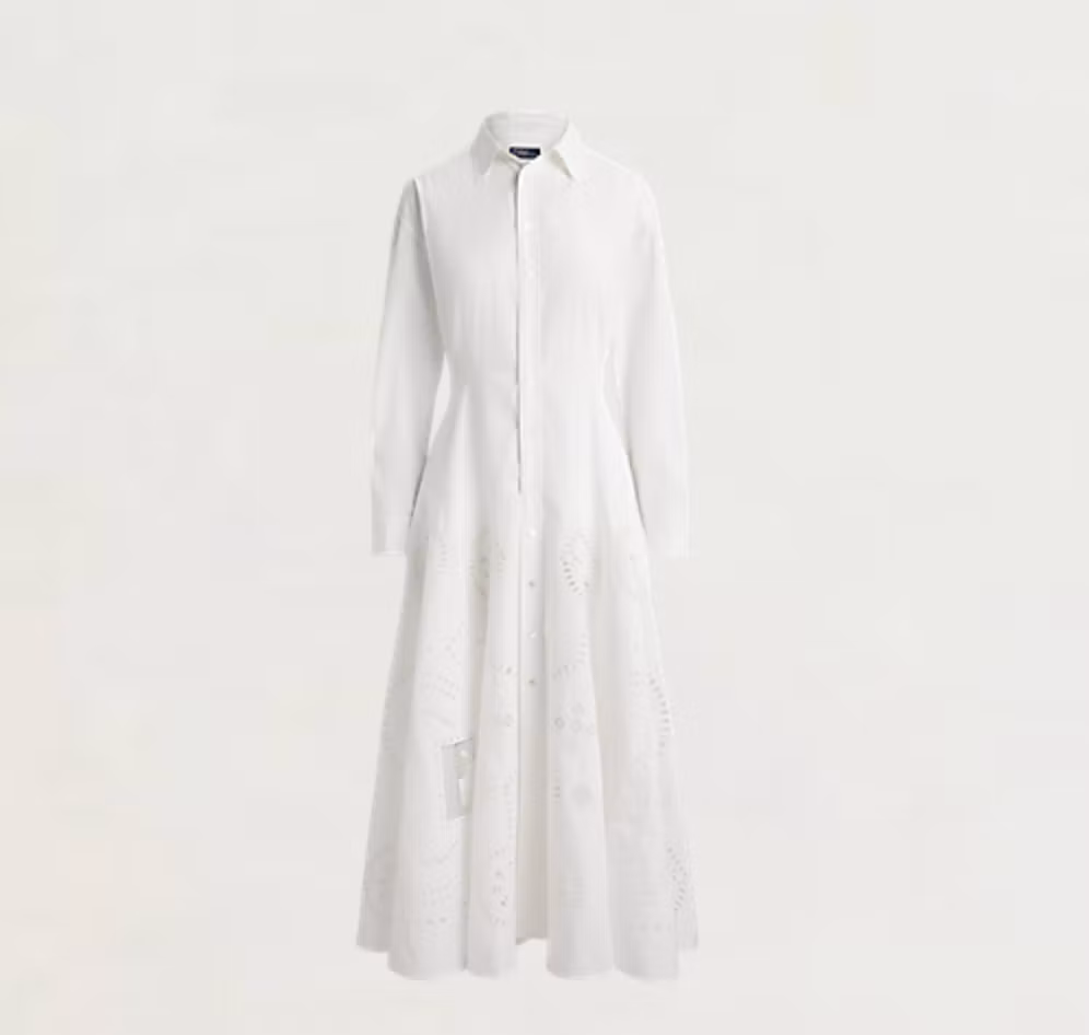 Polo Ralph Lauren - Cotton Eyelet Shirtdress - White
