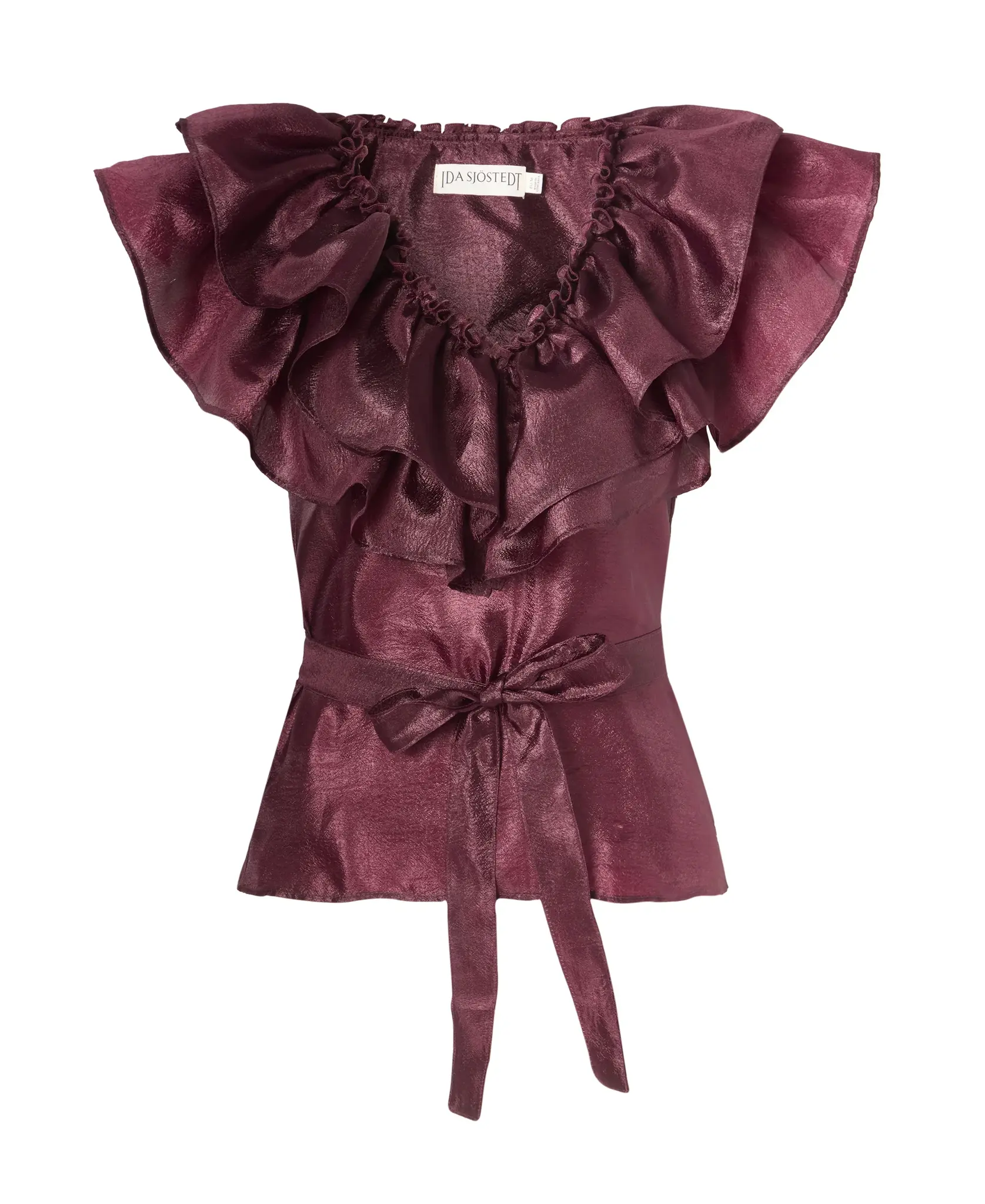 Ida Sjöstedt - Eyra Top Silky Crepe - Burgundy