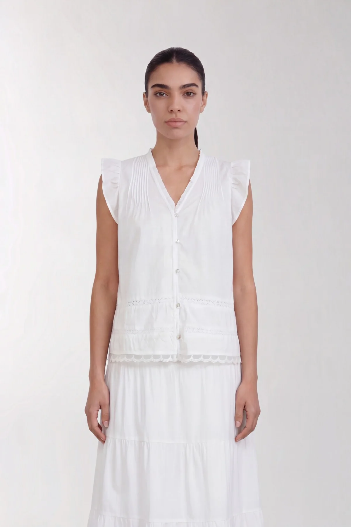 Levete Room - R-ROSY 2 Blus - Vit