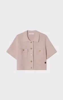 Busnel - VALERY CROPPED COTTON JACKET LIGHT ROSE