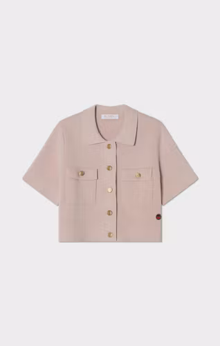 Busnel - VALERY CROPPED COTTON JACKET LIGHT ROSE