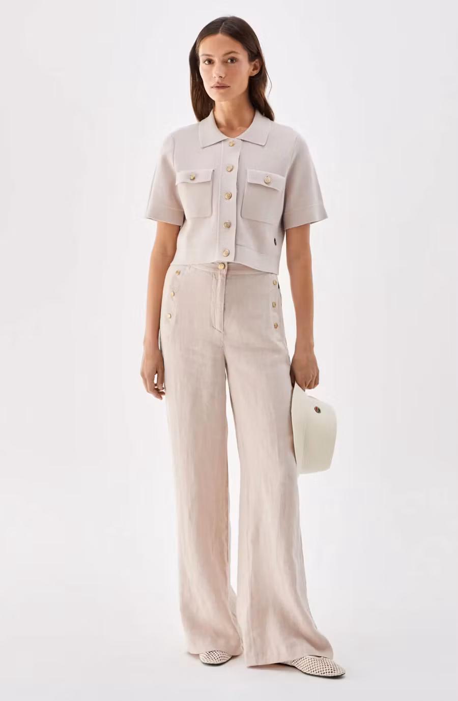 Busnel - VALERY CROPPED COTTON JACKET LIGHT ROSE