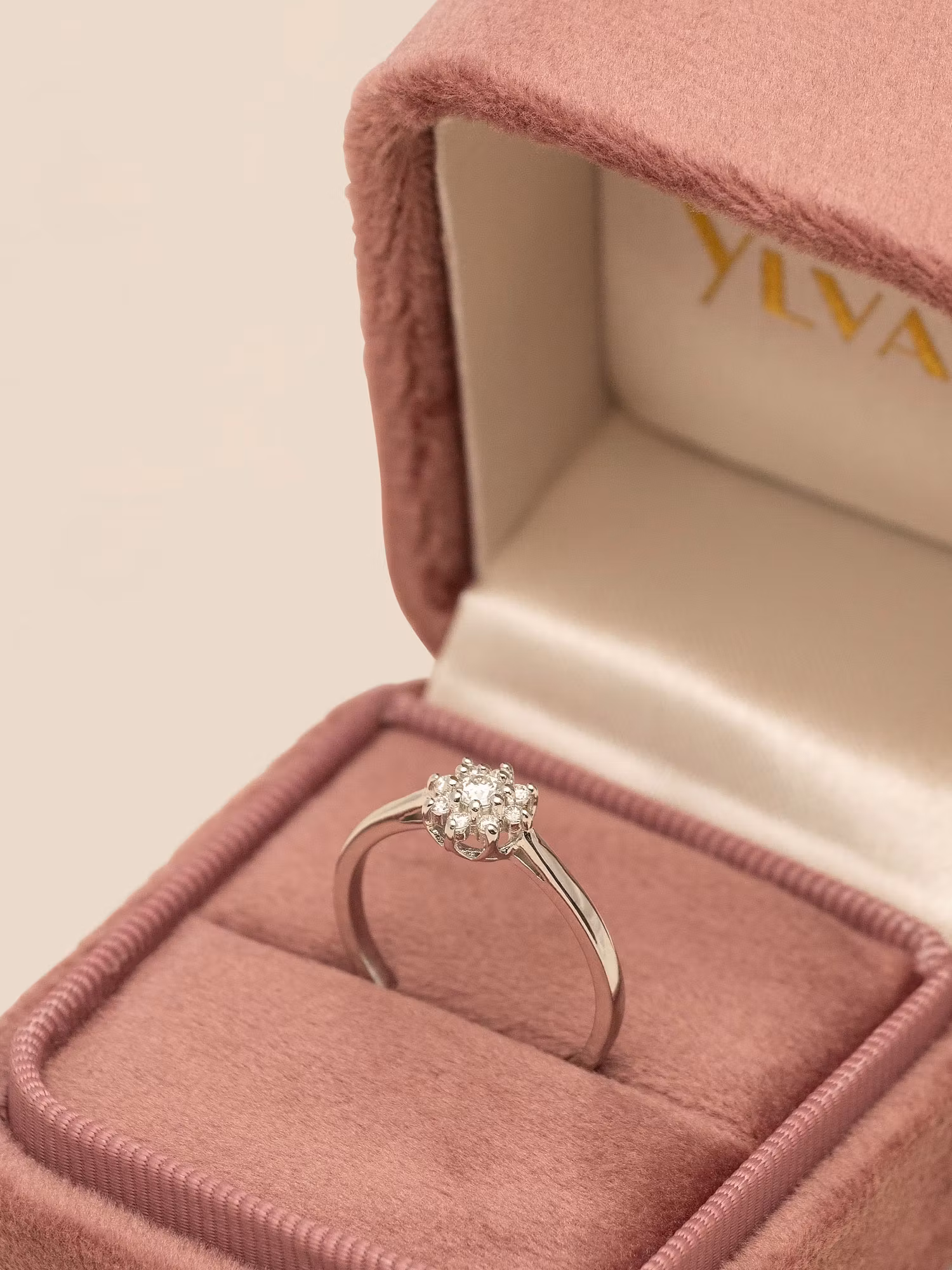 YLVA LI - PRINCESS DIAMOND FLOWER RING – 0.17 CT