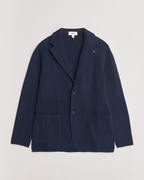 Lardini - Knitted Structure Cotton Blazer Navy