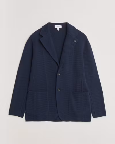 Lardini - Knitted Structure Cotton Blazer Navy
