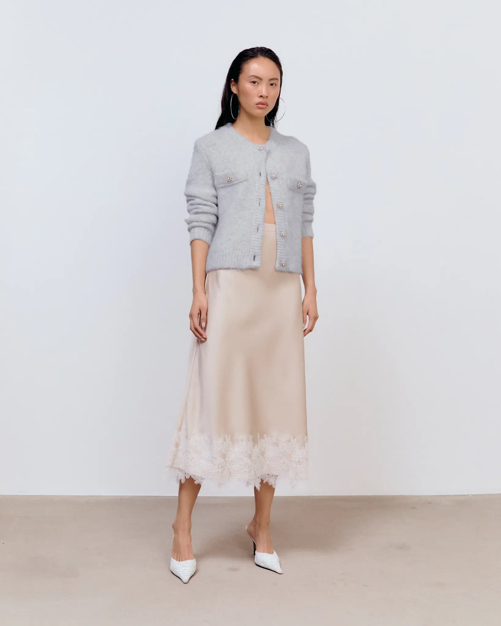 Ida Sjöstedt - Jaden Cardigan - Jaden Cardigan Silver Blue