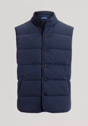 Polo Ralph Lauren - Houndstooth Estate-Rib Waistcoat - Navy