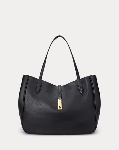 Polo Ralph Lauren - Polo ID Stor handväska i skinn - Black