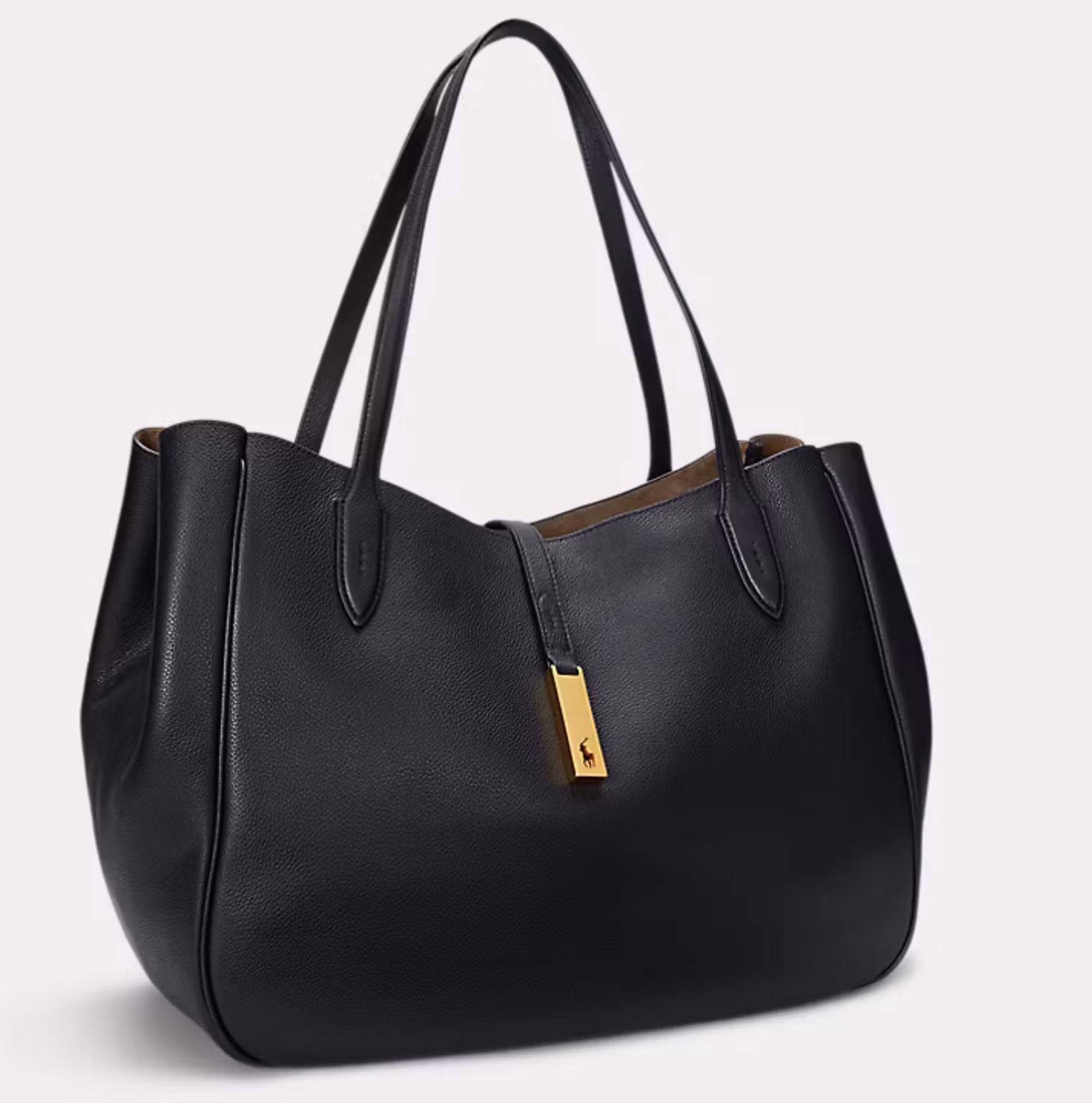 Polo Ralph Lauren - Polo ID Stor handväska i skinn - Black