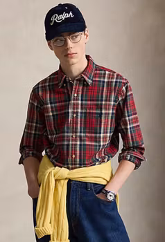Polo Ralph Lauren - Custom Fit Plaid Brushed Oxford Shirt
