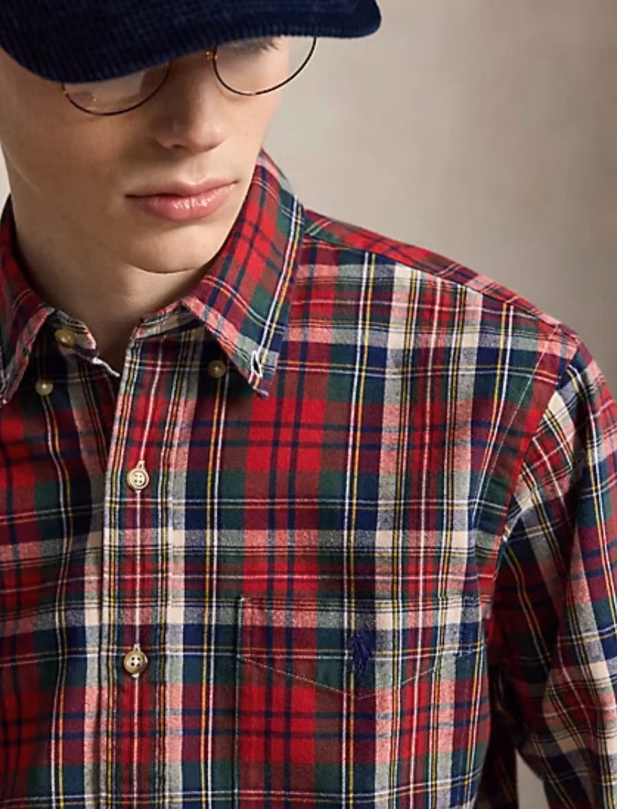 Polo Ralph Lauren - Custom Fit Plaid Brushed Oxford Shirt