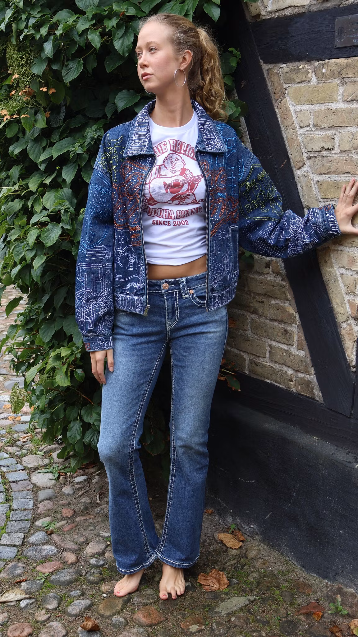 True Religion - WING BECCA MR BOOTCUT SUPT FLAP - Sugar Lace