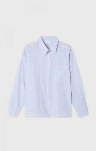 American Vintage - WOMEN'S SHIRT ELUABIRD - BLUE STRIPES