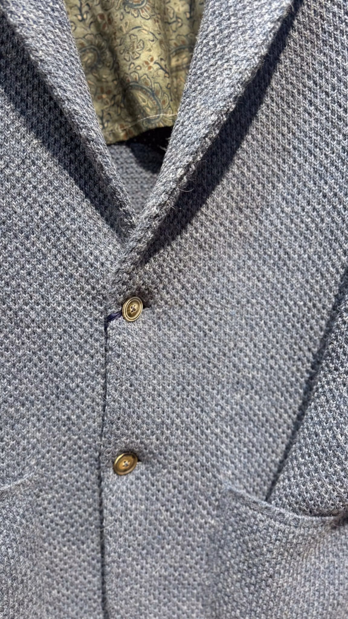 BOB - Stickad kavaj - Soft Navy