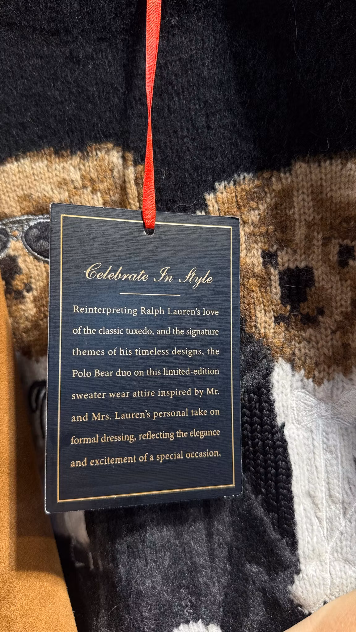 Polo Ralph Lauren - The Ralph & Ricky Tuxedo Bear Sweater